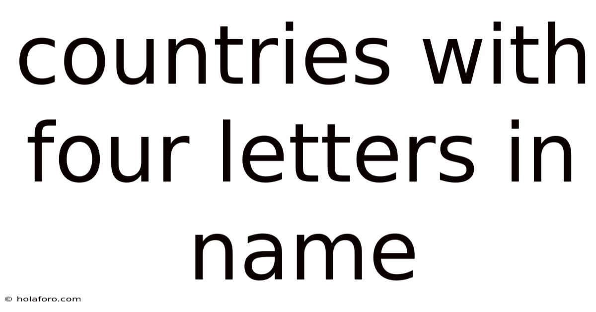 Countries With Four Letters In Name