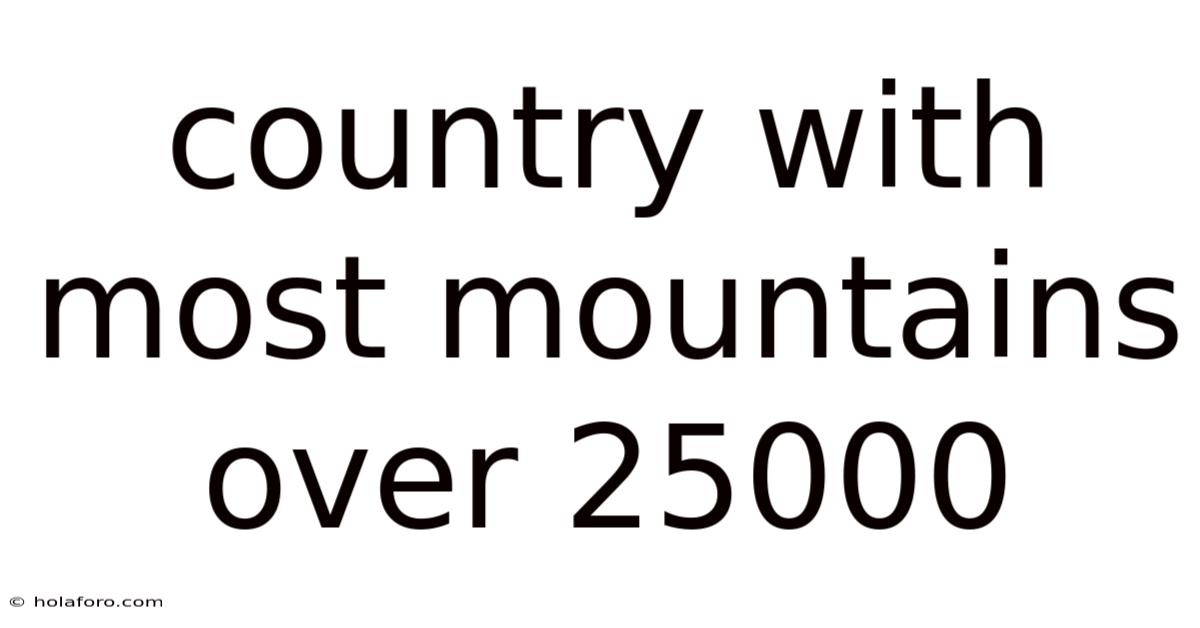 Country With Most Mountains Over 25000