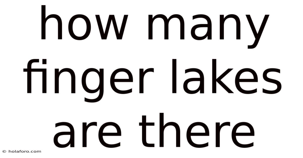 How Many Finger Lakes Are There