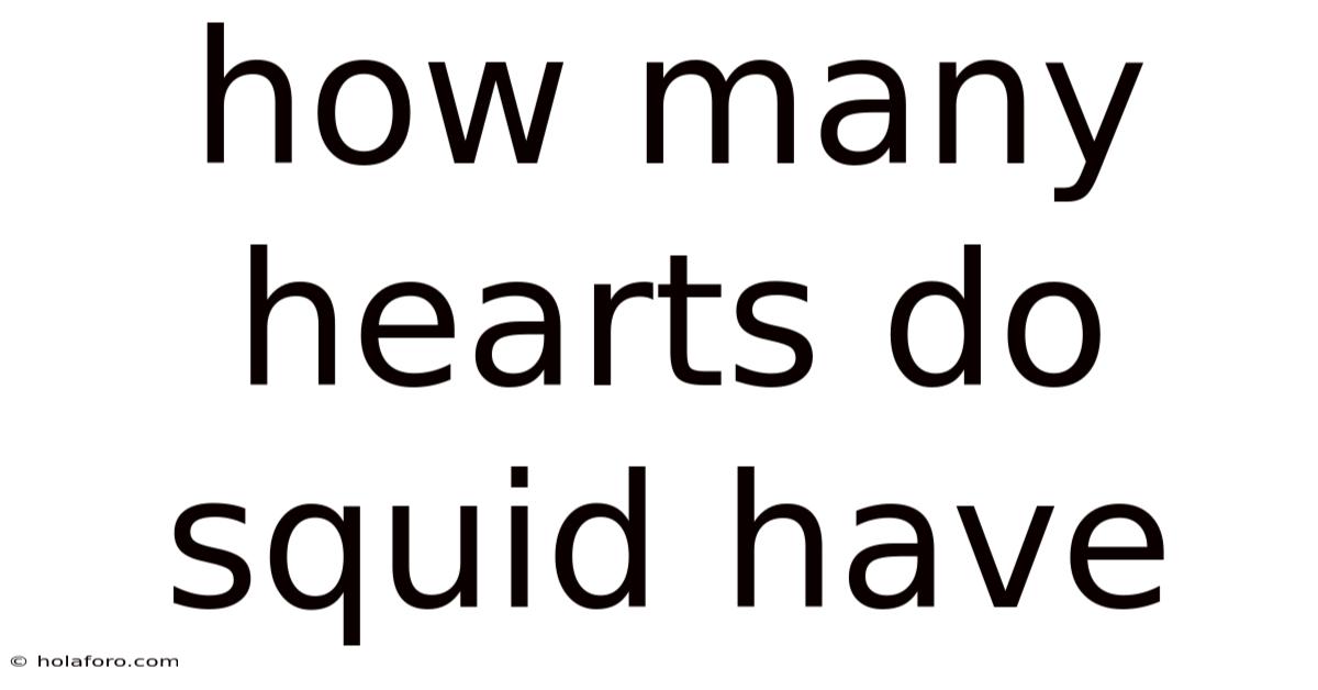 How Many Hearts Do Squid Have