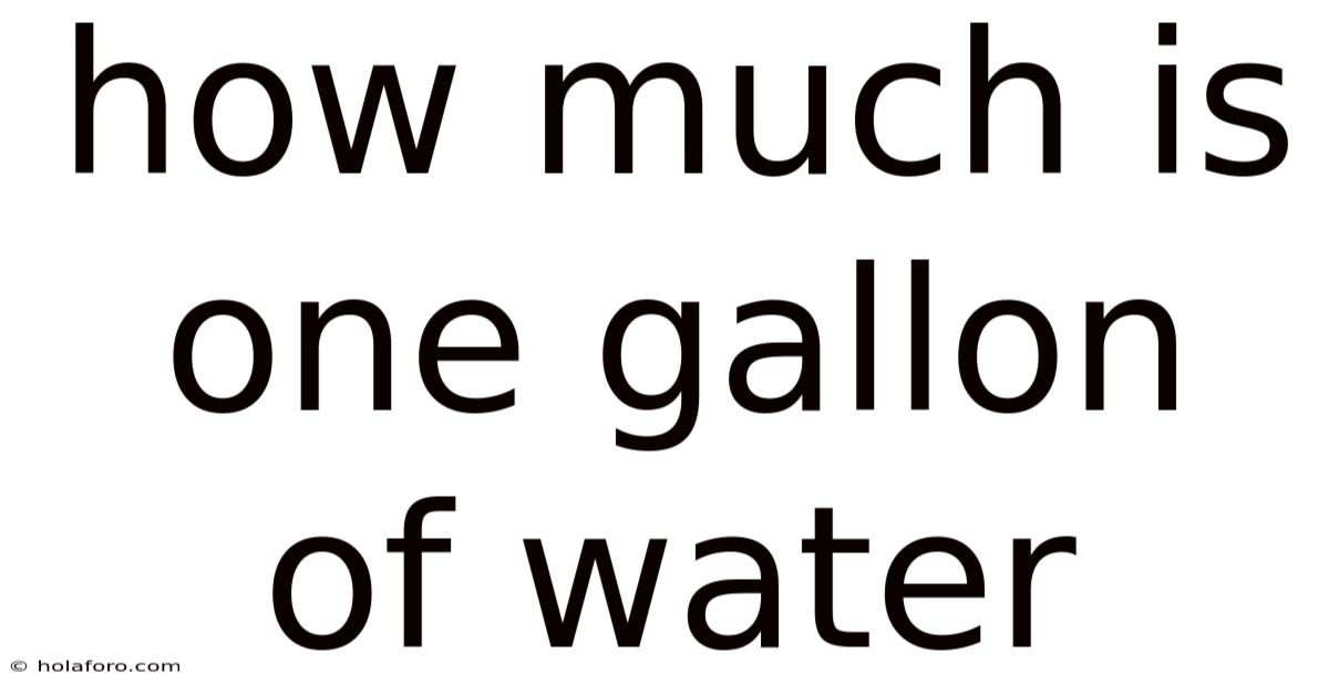 How Much Is One Gallon Of Water