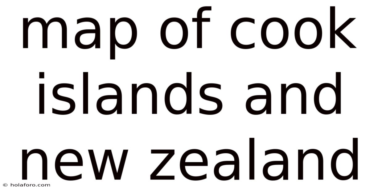 Map Of Cook Islands And New Zealand
