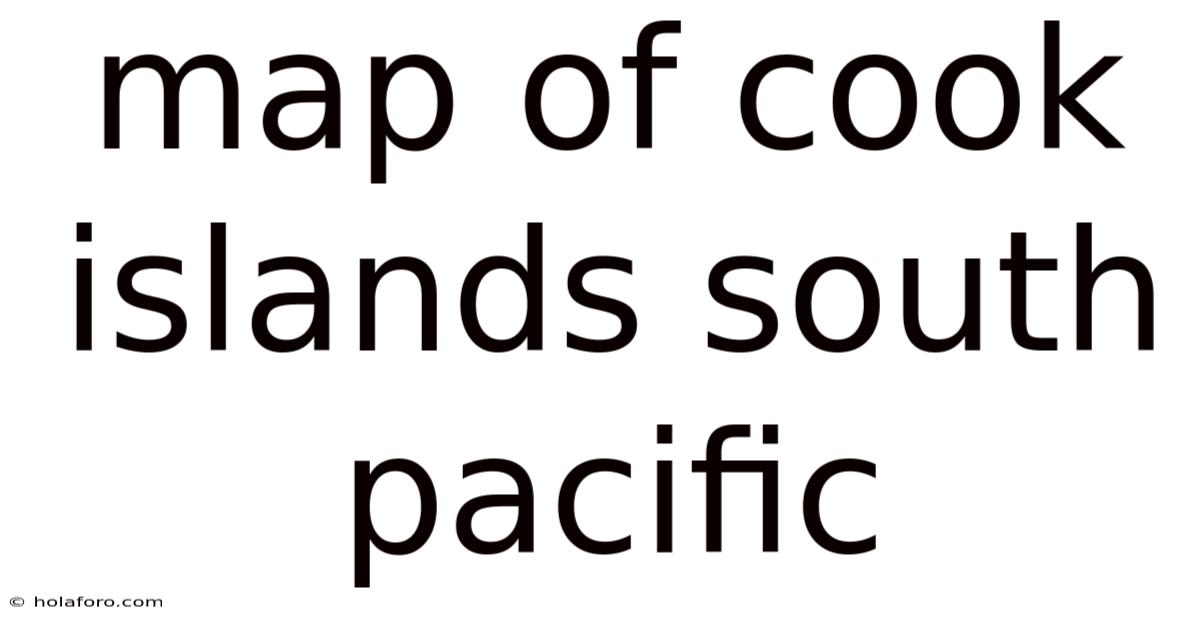Map Of Cook Islands South Pacific