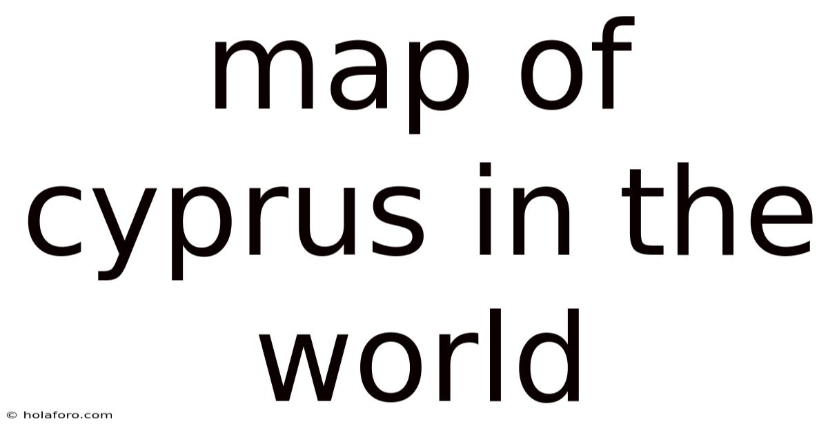 Map Of Cyprus In The World