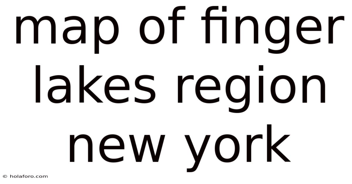Map Of Finger Lakes Region New York