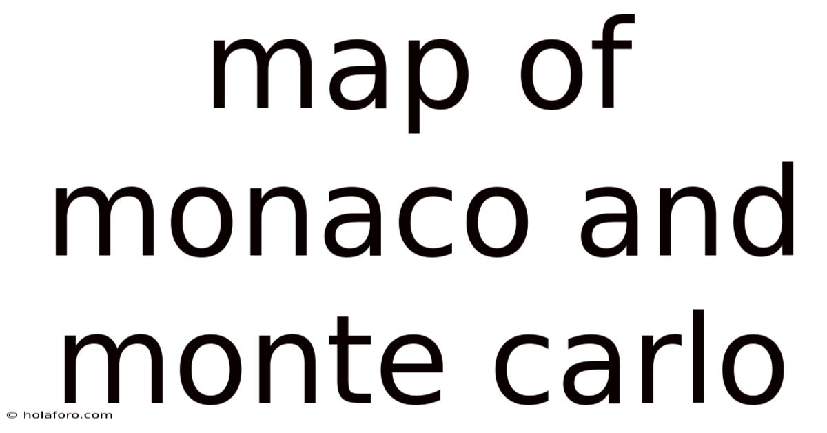 Map Of Monaco And Monte Carlo