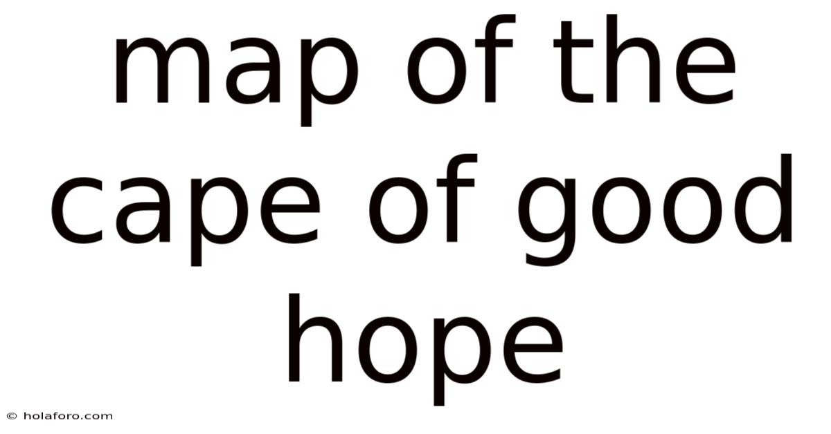 Map Of The Cape Of Good Hope