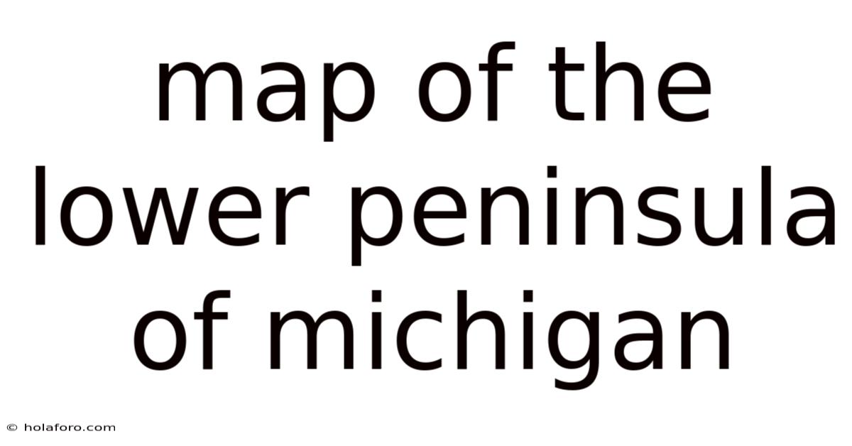 Map Of The Lower Peninsula Of Michigan