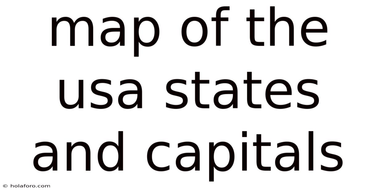 Map Of The Usa States And Capitals