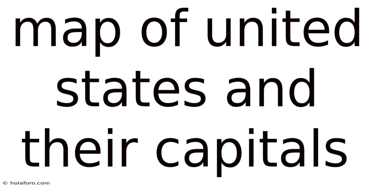 Map Of United States And Their Capitals