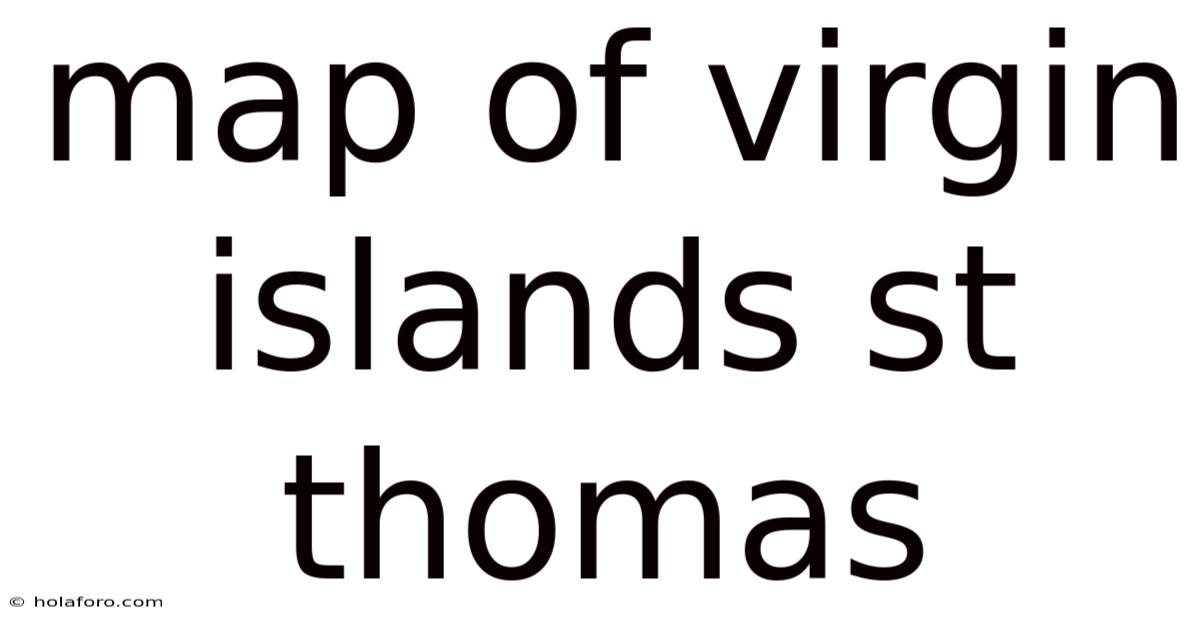 Map Of Virgin Islands St Thomas