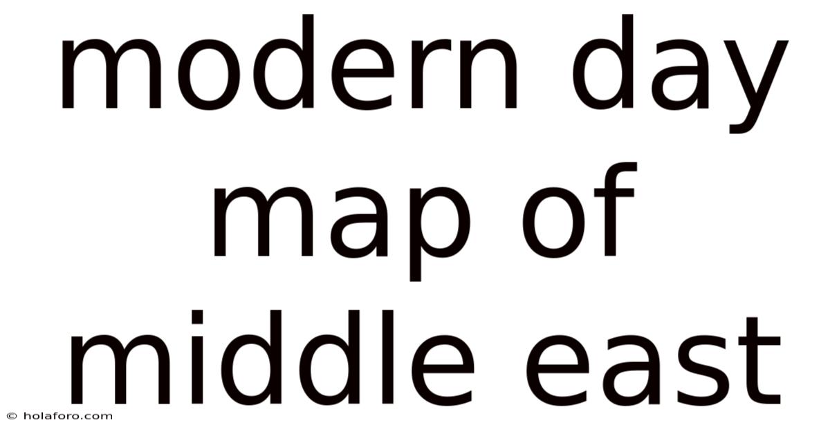 Modern Day Map Of Middle East