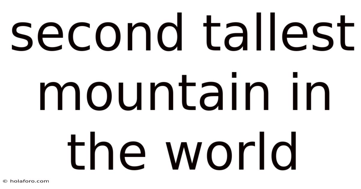 Second Tallest Mountain In The World