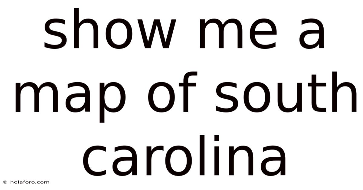 Show Me A Map Of South Carolina