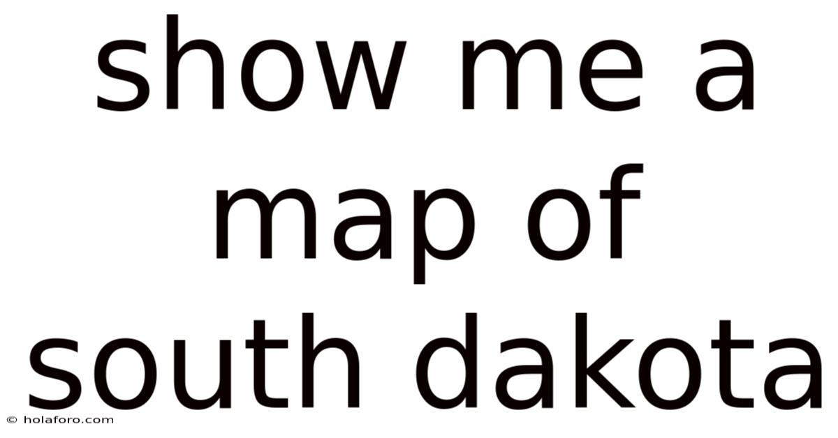 Show Me A Map Of South Dakota
