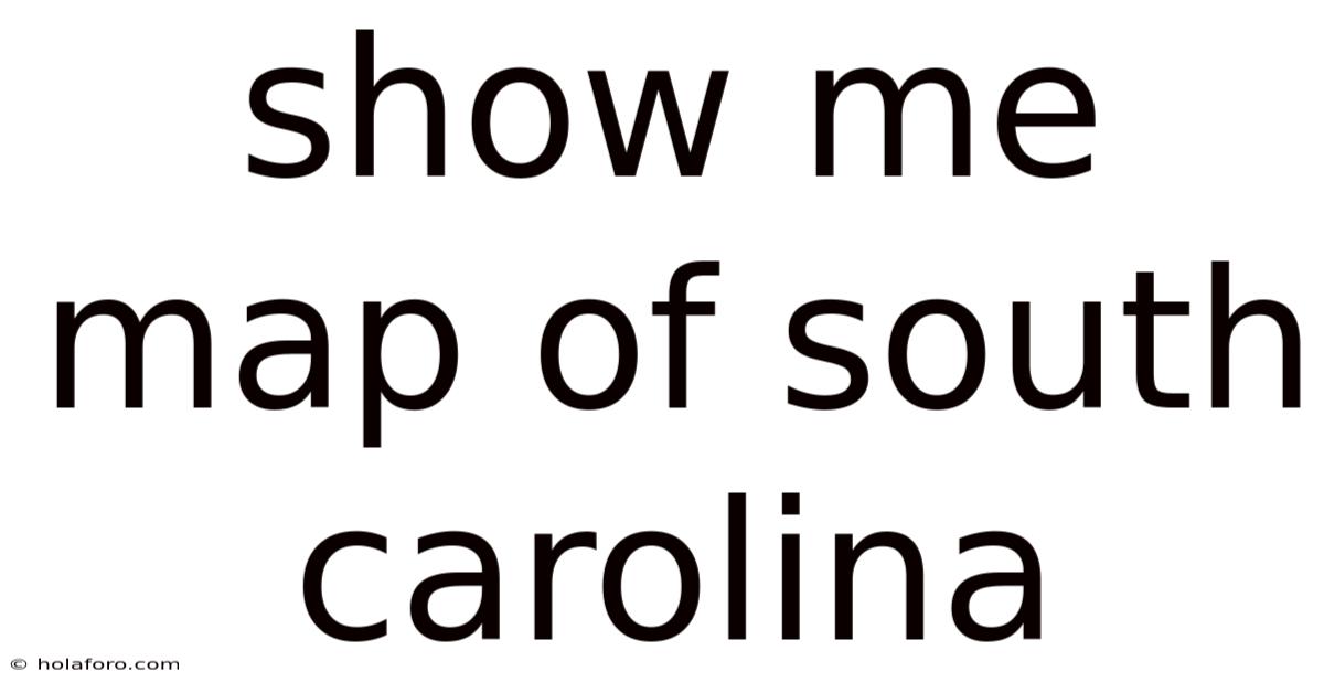 Show Me Map Of South Carolina