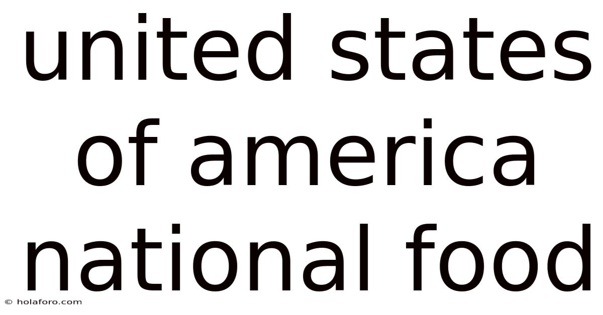 United States Of America National Food