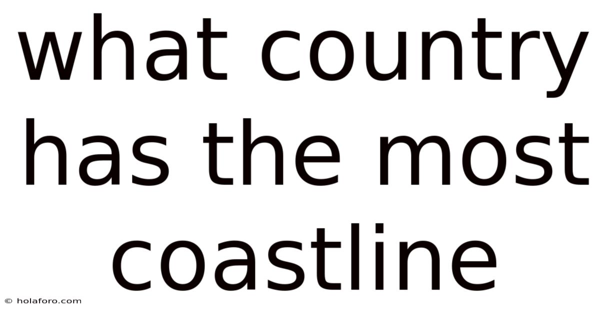 What Country Has The Most Coastline