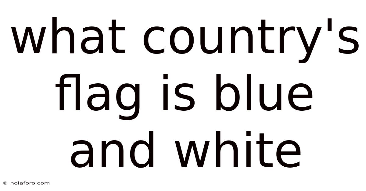 What Country's Flag Is Blue And White