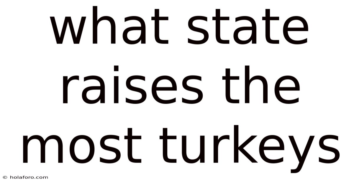 What State Raises The Most Turkeys