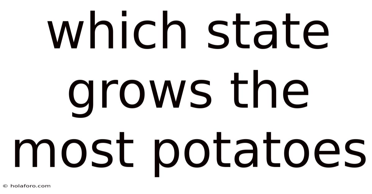 Which State Grows The Most Potatoes